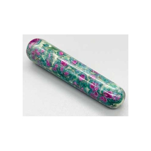 Ruby Zoisite Crystal Massager for Therapy