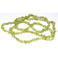 32" Peridot Chip Necklace for Healing