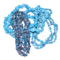 32 Inch Turquoise Chip Necklace for Calming Energy