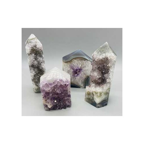 Amethyst Obelisk with Druse - Unique Gemstone