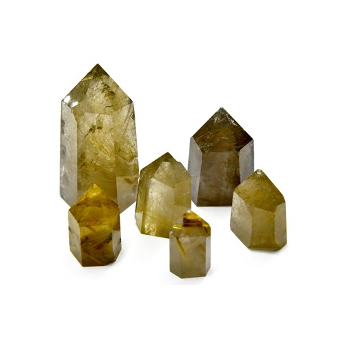 1 lb Golden Rutilated Quartz Obelisk for Spiritual Growth