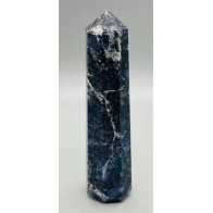 Iolite W Black Mica Obelisk for Healing