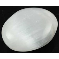 White Selenite Oval Crystal for Rituals