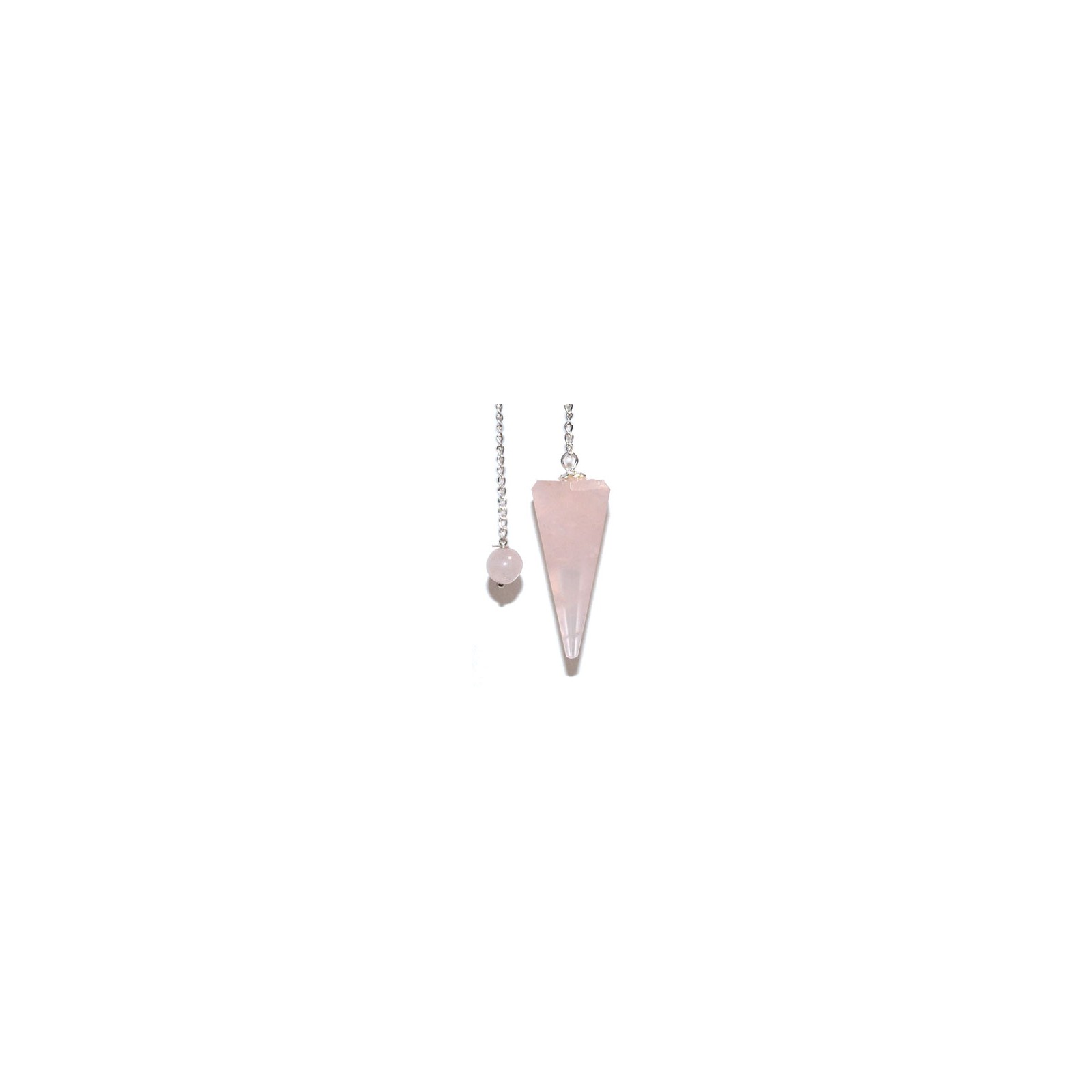 6 Sided Rose Quartz Pendulum for Divination