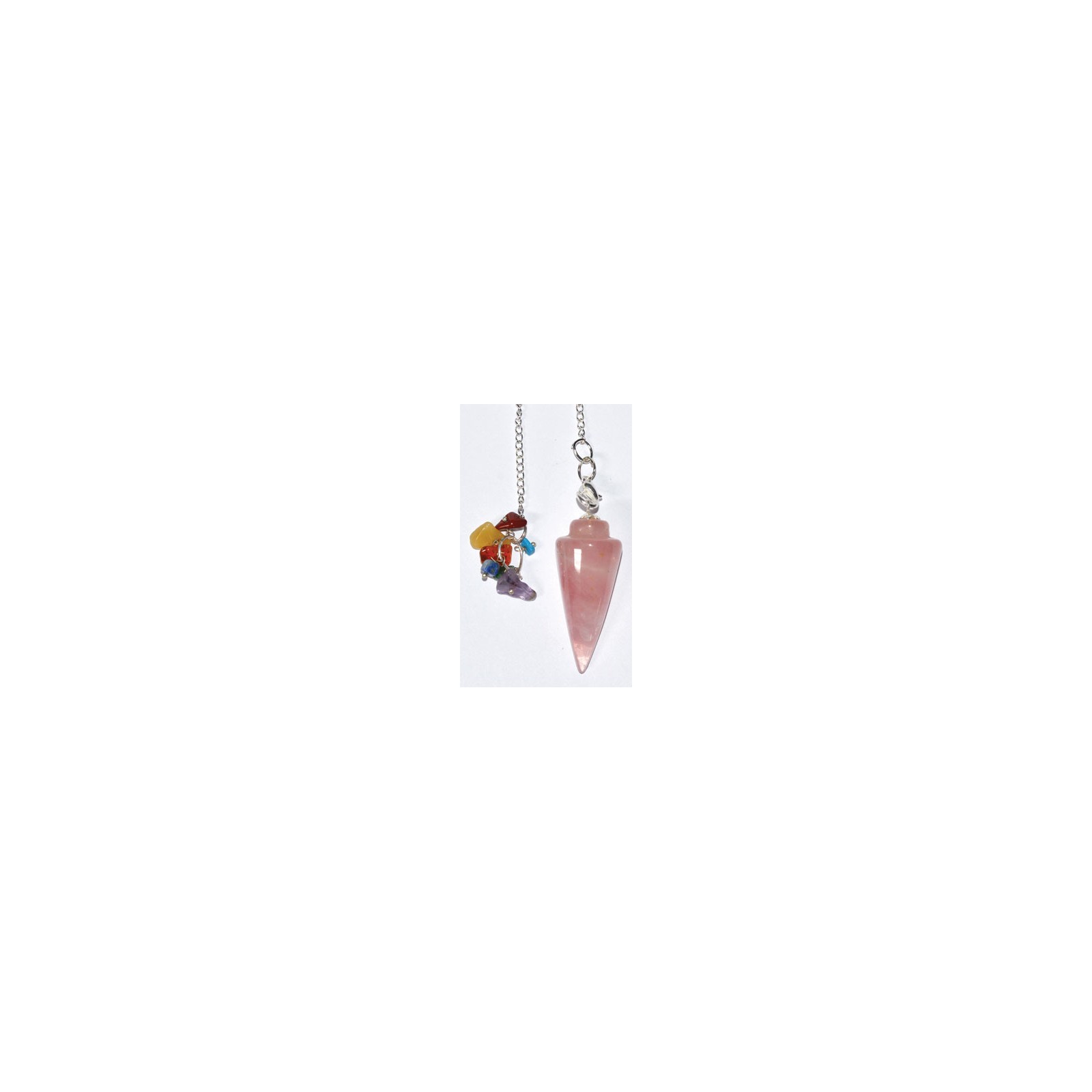 Rose Quartz 7 Chakra Pendulum for Emotional Healing