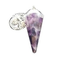 6-Sided Amethyst Pendulum for Divination