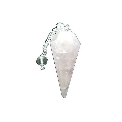 6-Sided Rose Quartz Pendulum for Emotional Healing