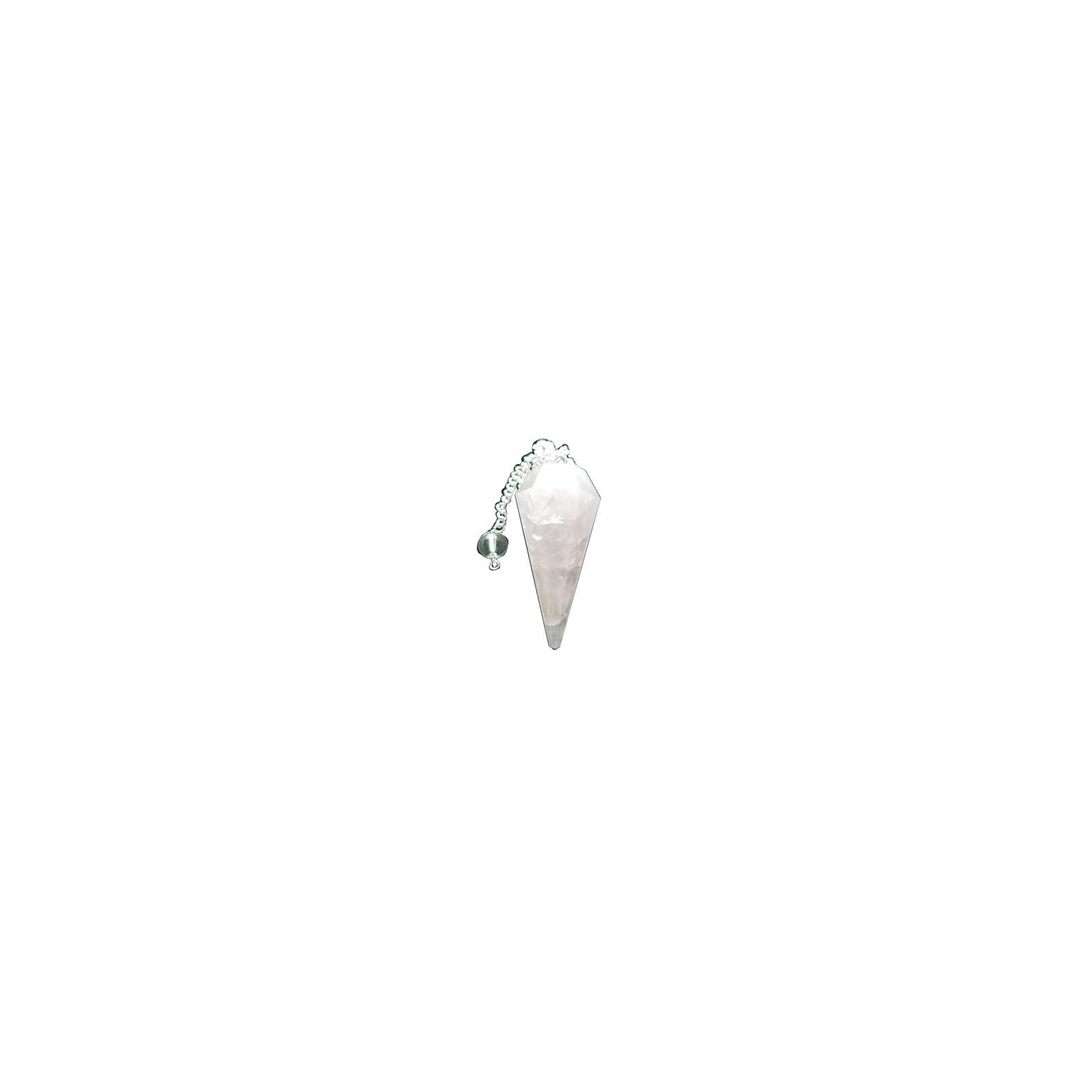 6-Sided Rose Quartz Pendulum for Emotional Healing