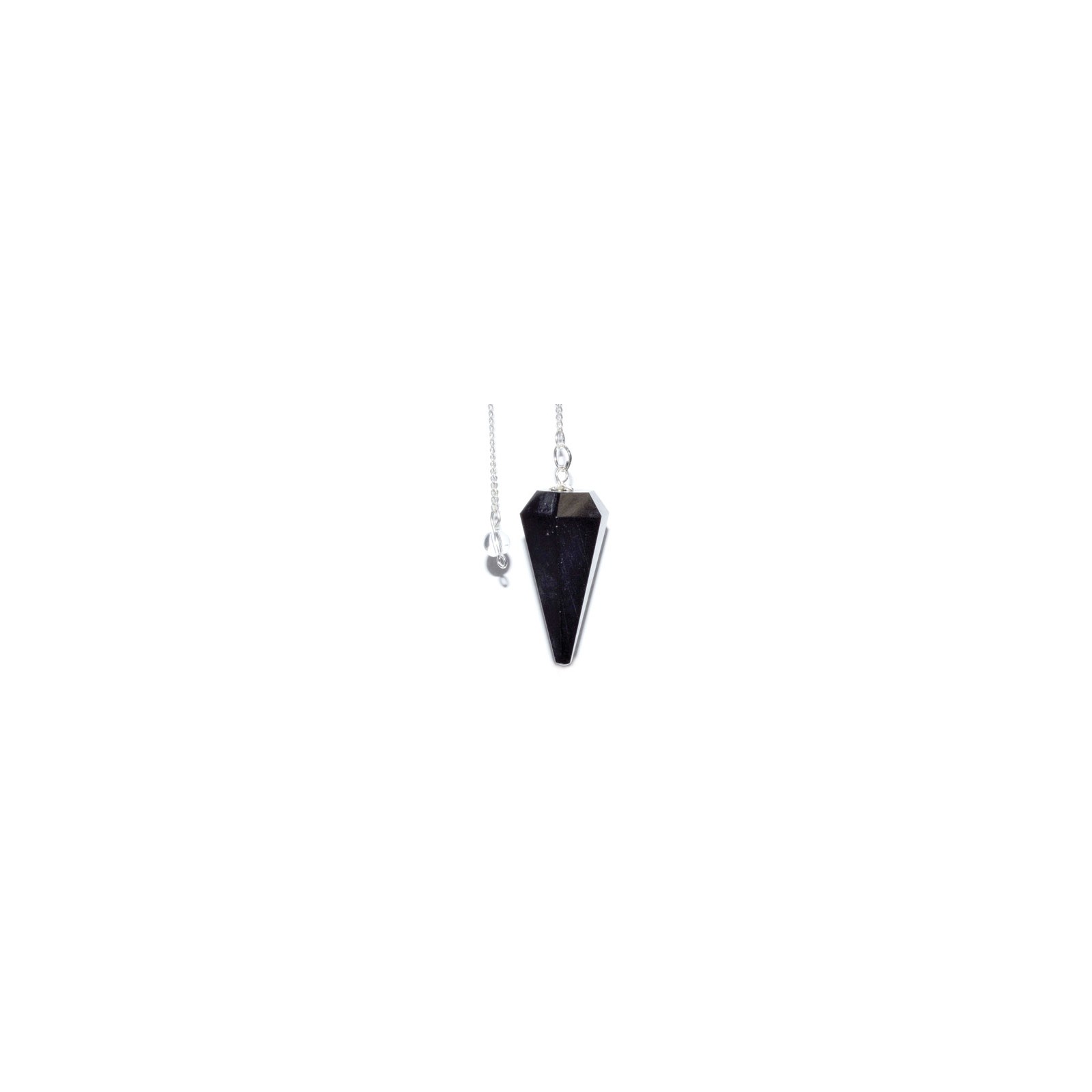 6-sided Black Tourmaline Pendulum for Energy Cleansing