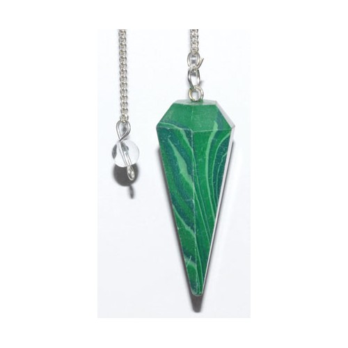 6-sided Malachite Pendulum for Power and Love