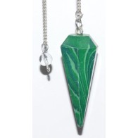 6-sided Malachite Pendulum for Power and Love