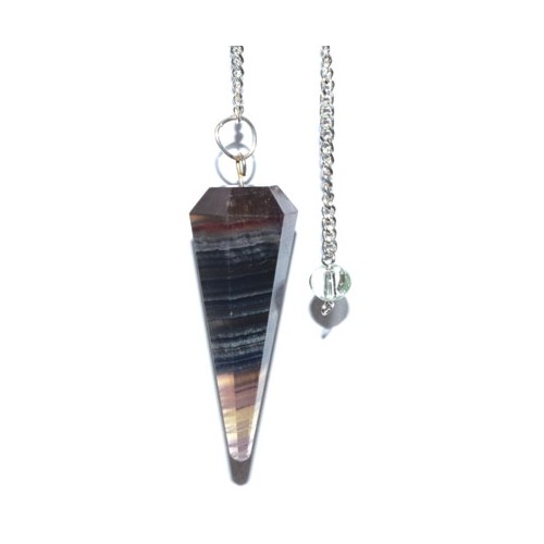 6-Sided Multi Fluorite Pendulum for Focus