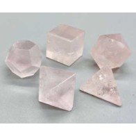 Rose Quartz Platonic Solids for Meditation