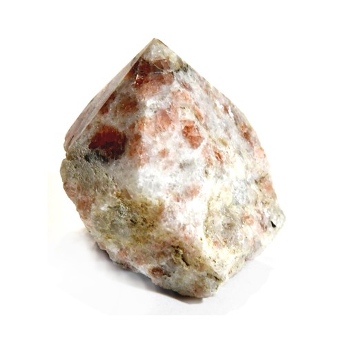 Polished Sunstone Top Point for Energy Healing