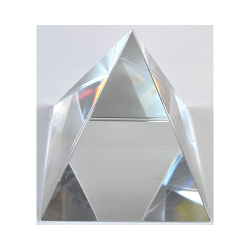 Exquisite 10cm Crystal Pyramid for Home Decor