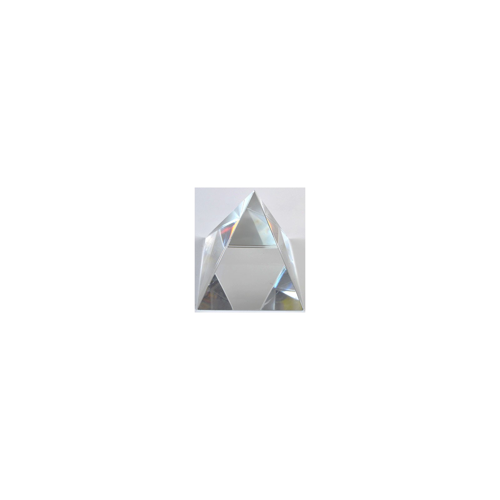 Exquisite 10cm Crystal Pyramid for Home Decor