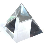 6cm Crystal Pyramid Decorative Accent