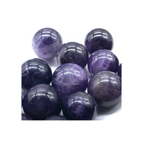 1 lb Amethyst Marbles 15-25mm for Healing and Decor