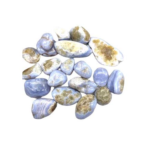 Piedras Tumbled de Agata Cielo Azul de 1 lb