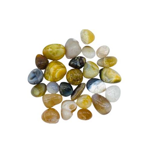 1 lb Natural Tumbled Agate Stones Unique Energy