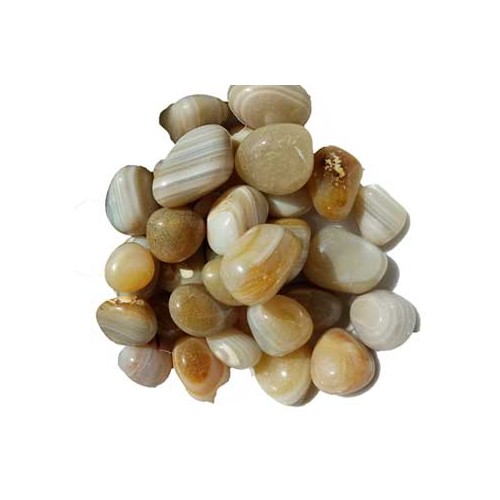 Piedras Tumbled de Agata Banded de 1 lb Sanativas