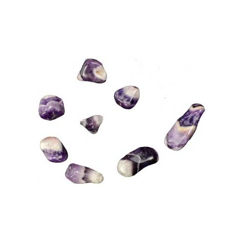 1 lb Amethyst Chevron Tumbled Stones for Healing