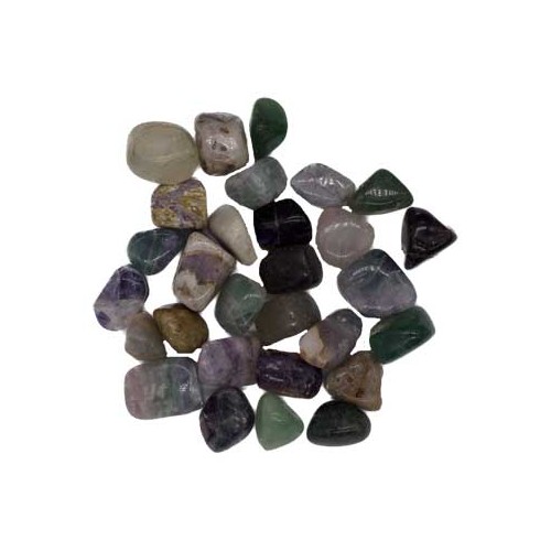 1 lb Rainbow Fluorite Tumbled Stones - Projective Energy