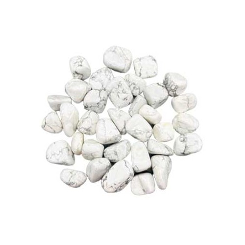 1 lb White Howlite Tumbled Stones for Calm Energy