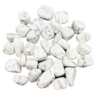 1 lb White Howlite Tumbled Stones for Calm Energy