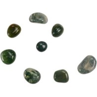 1 lb Tumbled Moss Agate Stones