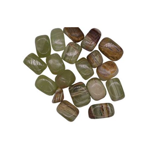 1 lb Green Onyx Tumbled Stones for Confidence