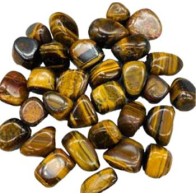 1 lb Piedras Pulidas de Ojo de Tigre Amarillo