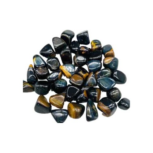 1 lb Blue Tumbled Tiger's Eye Stones for Protection