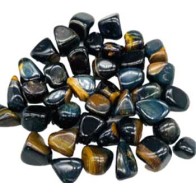 Piedras de Ojo de Tigre Azul Pulidas de 1 lb para Protección