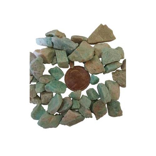 1 lb Untumbled Amazonite Stones for Healing and Chakra