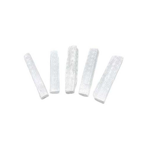 Set of 5 Selenite Flower of Life Mini Sticks for Calmness and Protection