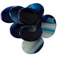 Blue Onyx Worry Stones for Calmness and Balance