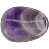 Chevron Amethyst Worry Stone for Stress Relief