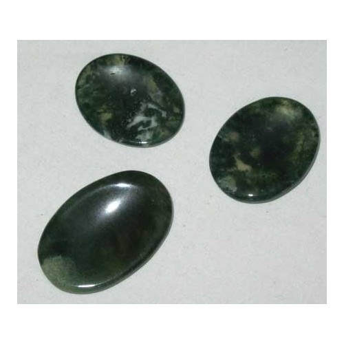 Moss Agate Worry Stone for Healing