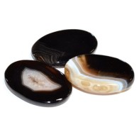 Black Onyx Worry Stone for Stress Relief