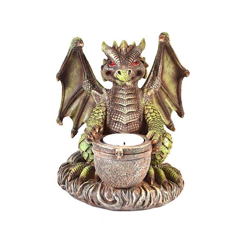 Dragon Incense Burner Tea Lite - Enchanting Decor