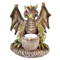 Dragon Incense Burner Tea Lite - Enchanting Decor