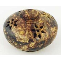 Floral Soapstone Incense Burner