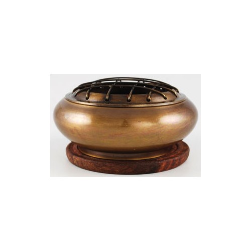 Brass Incense Burner with Coaster for Rituals