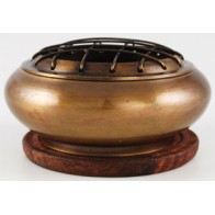 Brass Incense Burner with Coaster for Rituals