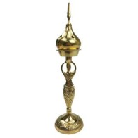 Goddess Brass Incense Burner 9 inch