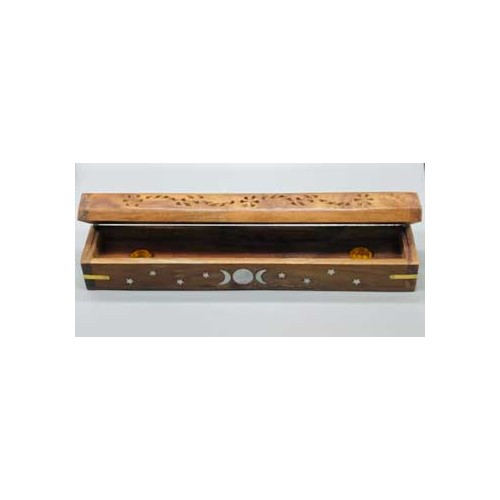 12" Flip Top Triple Moon Incense Holder