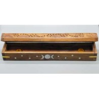 12" Flip Top Triple Moon Incense Holder