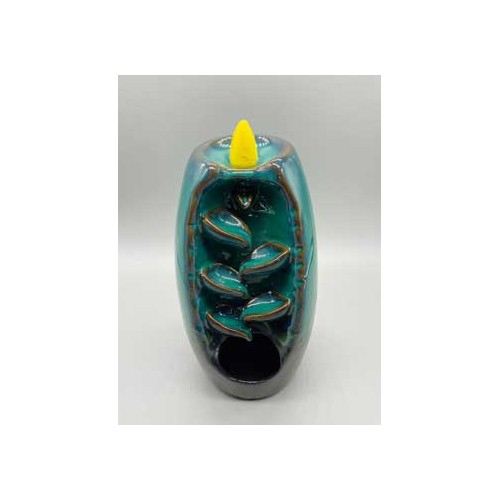 Blue Ceramic Backflow Incense Burner 6.5 inch