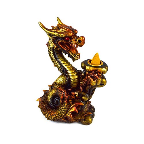 Incensario de Cobre Dragon para Meditación